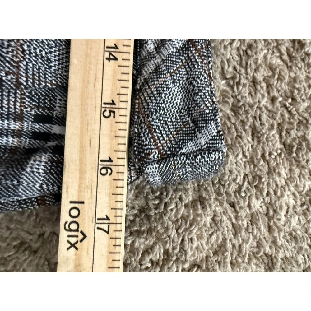 YoungLA Mens 32x30 Plaid Trousers Grey Black White Slim Fit Model 614 Dapper